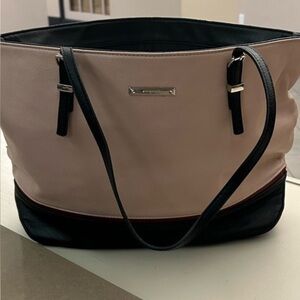 Nine West Chic Pink and Black Tote Bag with Sturdy Design-like new